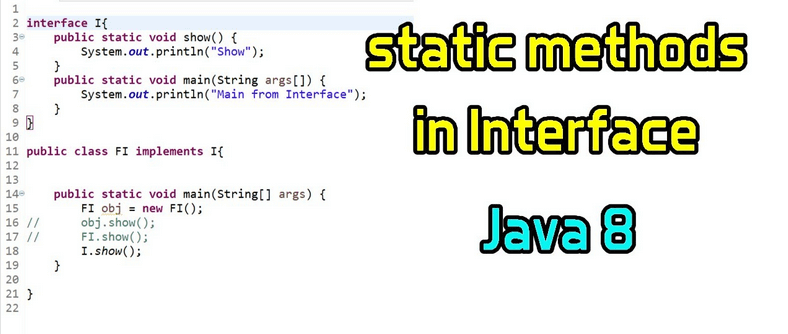 Static Methods in interface