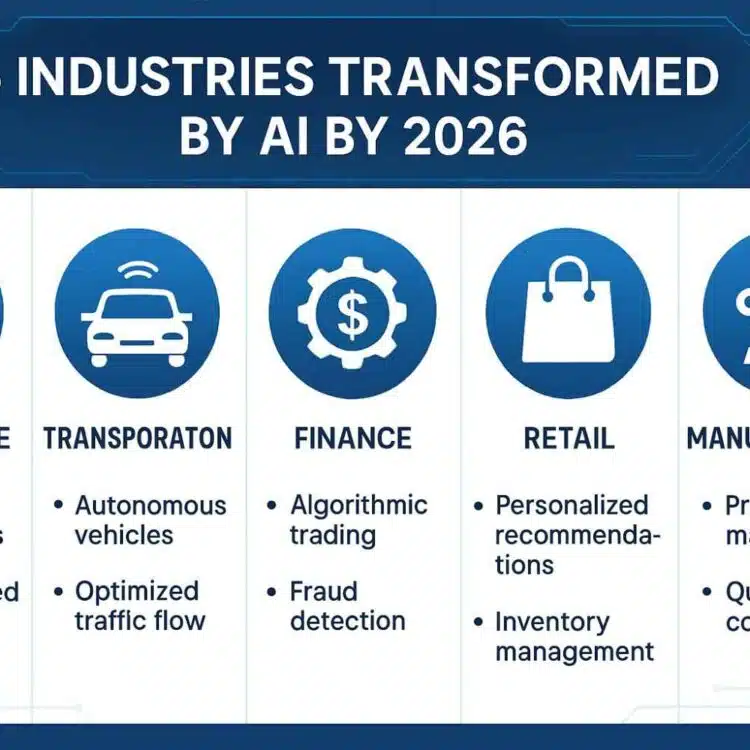 5 Industries AI Will Completely Transform by 2026
